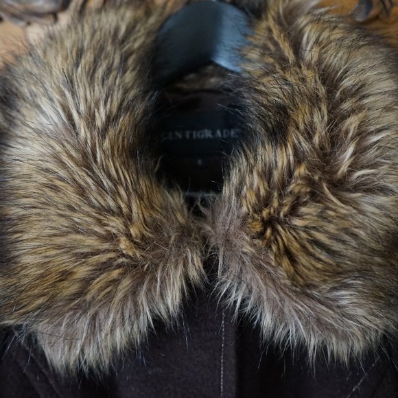 Classic vintage long coat with trim - Picture 2 of 2